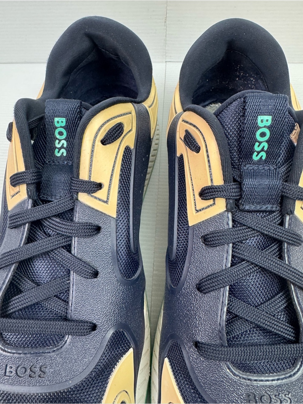 BOSS Hugo Boss Shoes Sneakers Men EU 45 US 11.5 Navy Blue 50493215 No Insoles - Picture 4 of 13